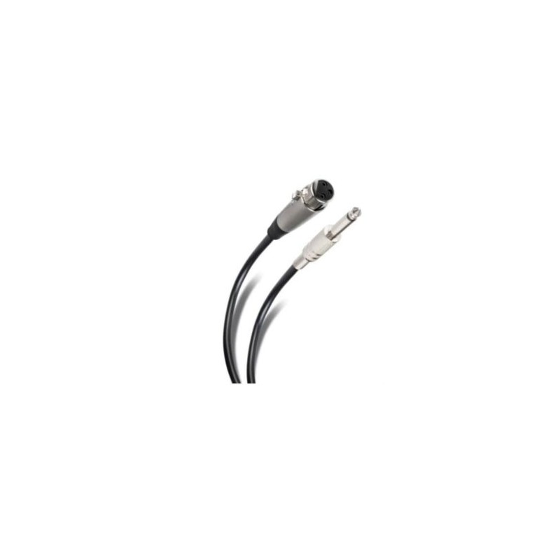 Cable Steren 6.3 mm a Jack Cannon de 6m Color Negro Metálico