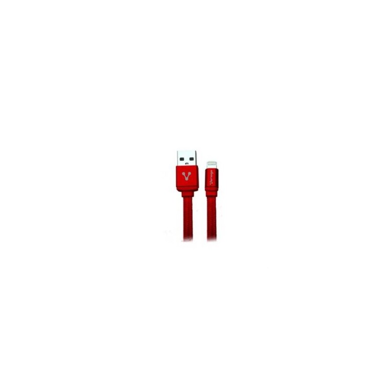 CABLE VORAGO CAB-119 ROJO USB-APPLE LIGHTNING 1 METRO ROJO B