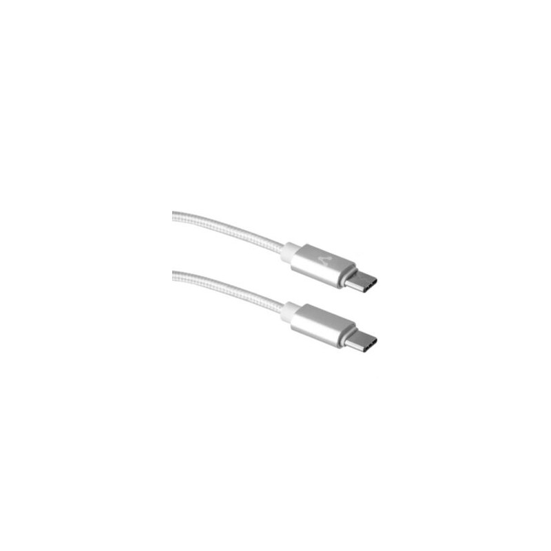 Cable Vorago CAB-124 USB Tipo C Carga Rápida 1m Color Blanco