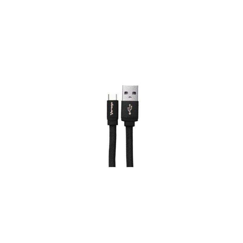 Cable Vorago CAB-214 USB A Tipo C 2m Color Negro