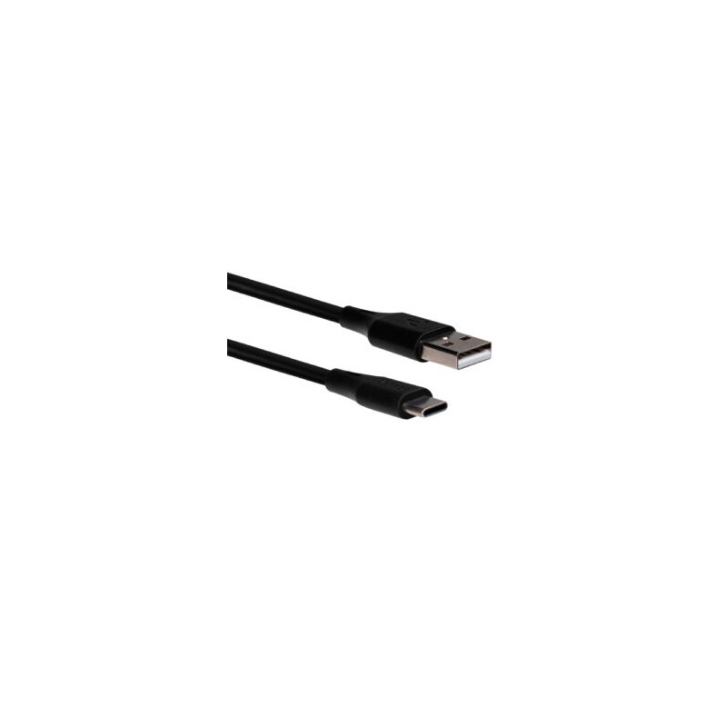 CABLE VORAGO CAB-C01B USB-TIPO C 1 METRO CARGA RAPIDA NEGRO