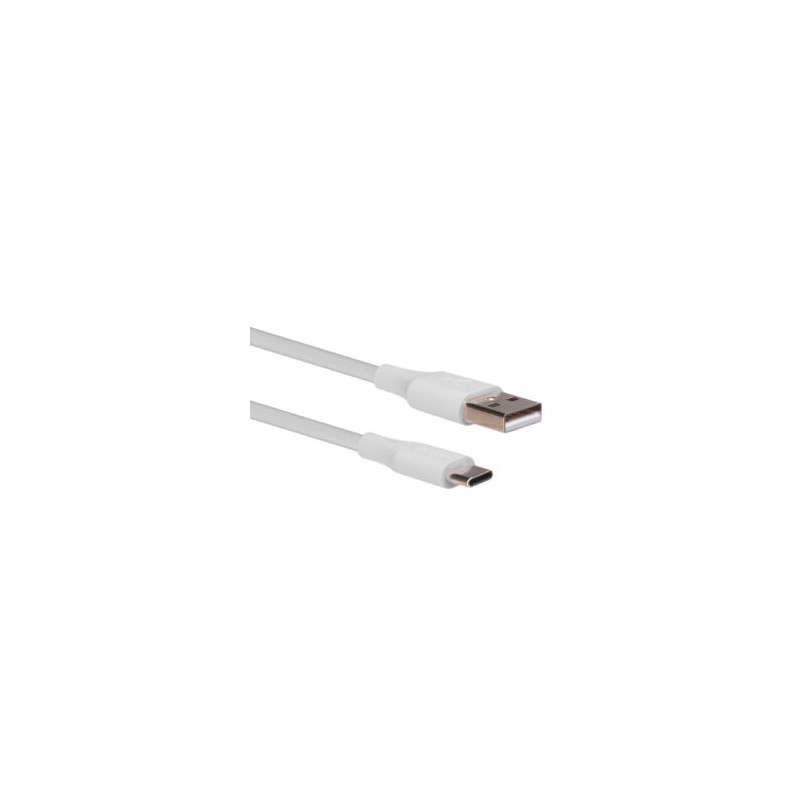 CABLE VORAGO CAB-C01W USB-TIPO C 1 METRO CARGA RAPIDA BLANCO