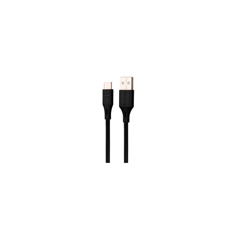 CABLE VORAGO CAB-C02B USB- TIPO C 2 METROS NEGRO