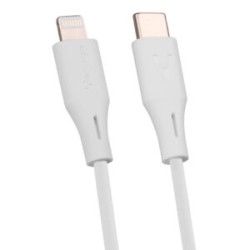 CABLE VORAGO CAB-CL01W TIPO C-  LIGHTNING 20W 1 METRO CARGA RAPIDA  BLANCO