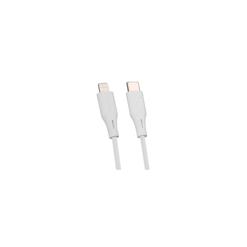 CABLE VORAGO CAB-CL01W TIPO C-  LIGHTNING 20W 1 METRO CARGA RAPIDA  BLANCO