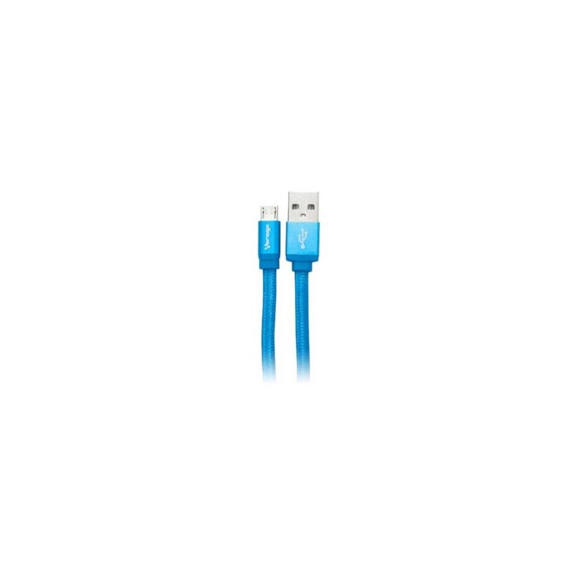 CABLE VORAGO USB CAB-113 AZUL USB 2 A MICRO USB 1METROS BOLS