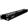 Organizador de cables Nexxt Solutions NPM-DH1UB Horizontal Tipo Ducto 19? 1U SPCC 30 Ranuras Esmalte Negro