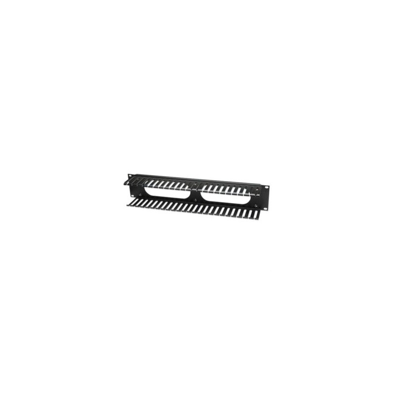Organizador Intellinet Cables 19? 2U Horizontal Plástico Color Negro