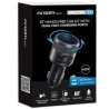 Kit Manos Libres Argomtech para Auto Spectro T1 Bluetooth Pantalla LED Dos Puertos de Carga Rápida 42 W USB Color Negro
