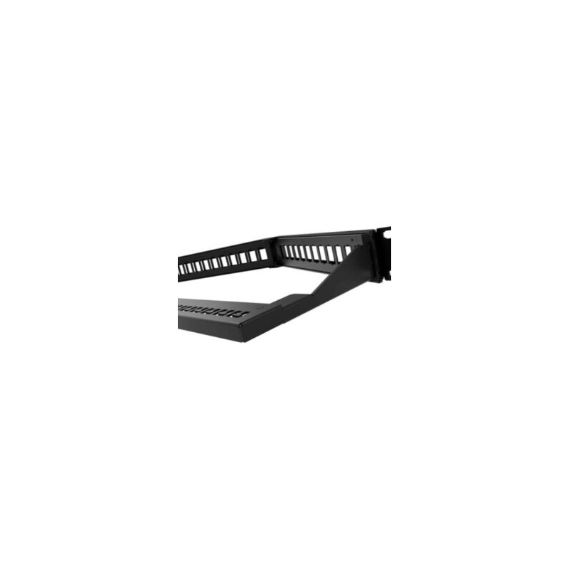 Panel de Conexion Red Nexxt Solutions para Rack Angulado Cat6A Modular 24 Puertos Blindado 1U Esmalte Negro