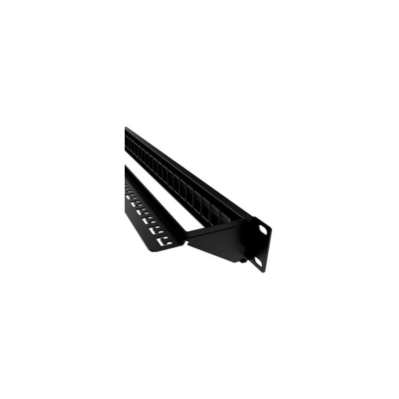 Panel de Conexión Red Nexxt Solutions para Rack de 24 Puertos Keystone Jack RJ45 Esmalte Negro