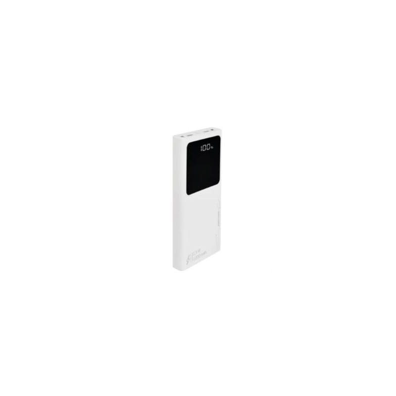 Power Bank Perfect Choice Carga Rápida 10000 mAh 22.5W 4 Puertos USB Micro/A/C Color Blanco