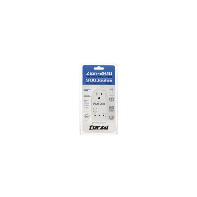 Protector de Voltaje Forza FVP-1201B  900J/1800W Capacidad de Protección y Temporizador Giro de 350°  RJ45-120V Blanco