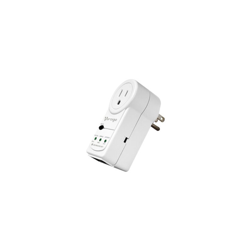 PROTECTOR DE VOLTAJE VORAGO AVR-300 RJ45/RJ11 PORTATIL 1800W ELECTRODOMESTICOS BLANCO