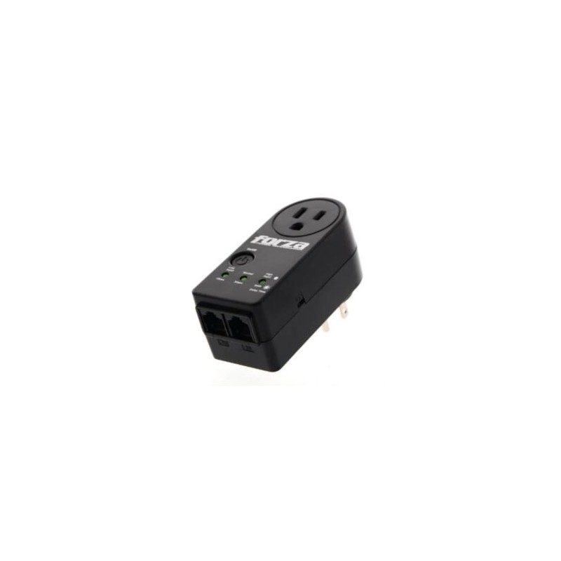 Protector de Voltajr Forza FVP-1201N 900J/1800W  Capacidad de Protección y Temporizador Giro de 350° Negro