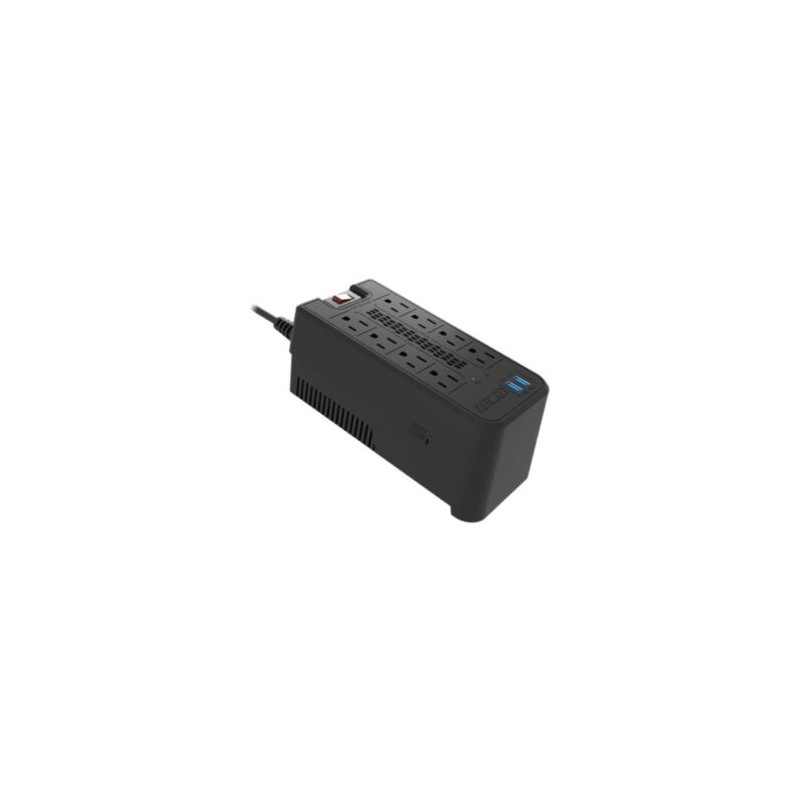 Regulador Automático de Voltaje Forza FVR-1221 1200VA/600W 8 Salidas 2 Puertos USB 120V