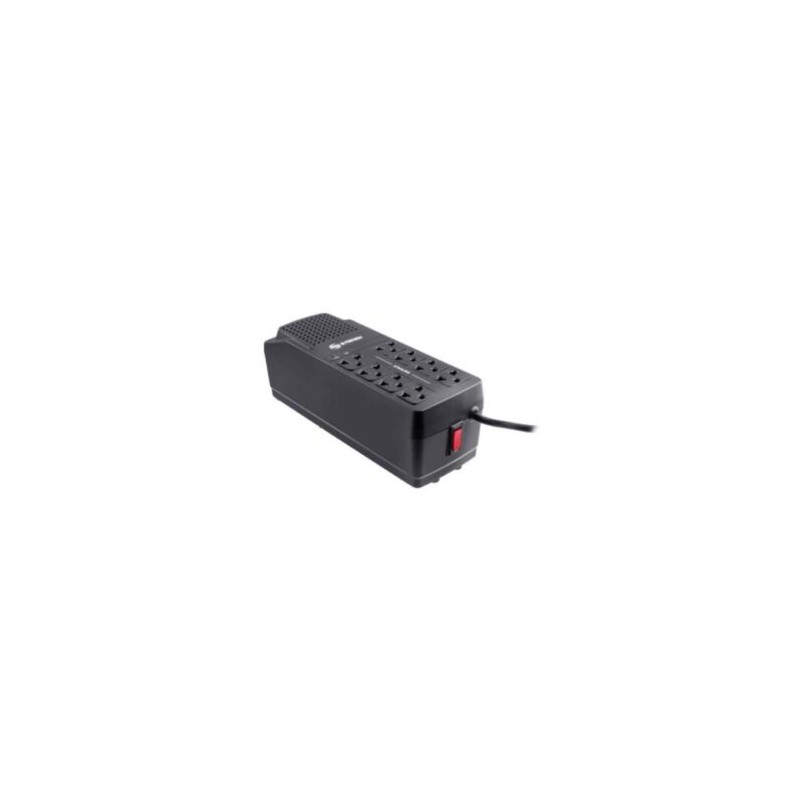 Regulador Steren Voltaje 1000W 8 Contactos Color Negro