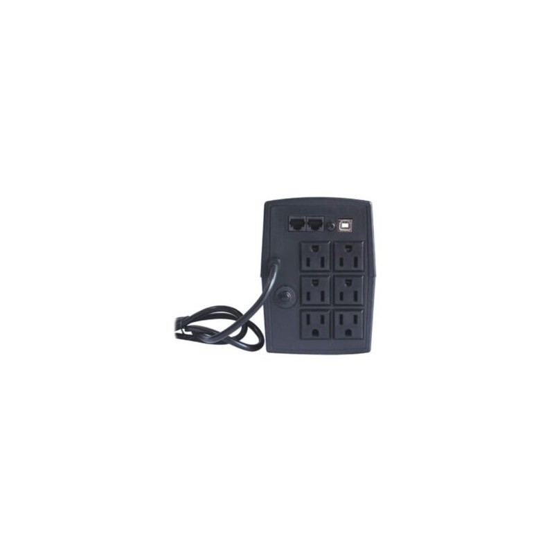 UPS Smartbitt Smart Interactive SBNB1000USB 1000VA/500 Watts 6 Contactos Protección de Línea Telefónica RJ-1 Puerto USB
