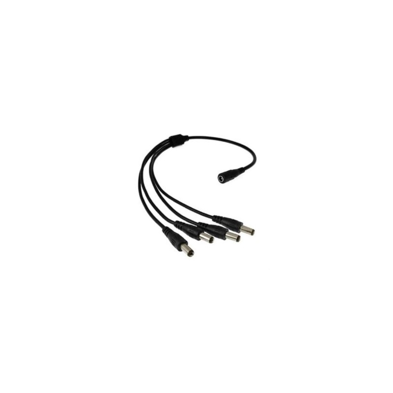 Divisor de Energía Saxxon PSUWB07 Tipo Pulpo 4 Conectores Macho 2.1mm 1 Conector Hembra