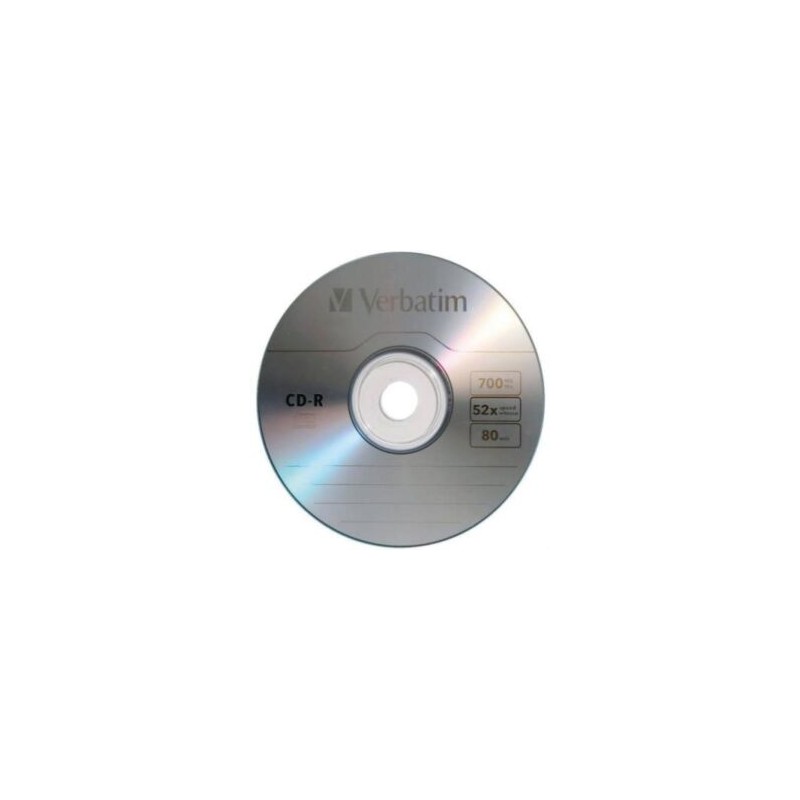 Disco VERBATIM CD-R  80min 700MB 52X Paquete C/50 Pzas