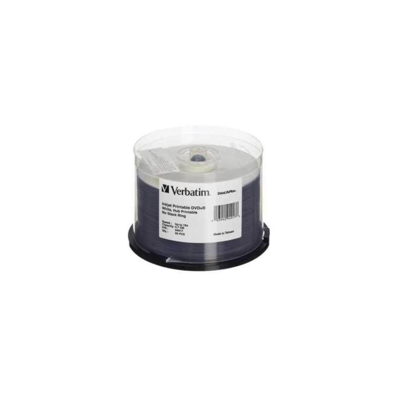 DVD+R VERBATIM 4.7GB 16X Blanco Imprimible C/50
