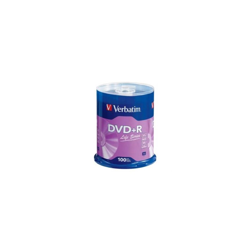 DVD+R Verbatim Life Series 16X 4.7GB 100Pk Spindle