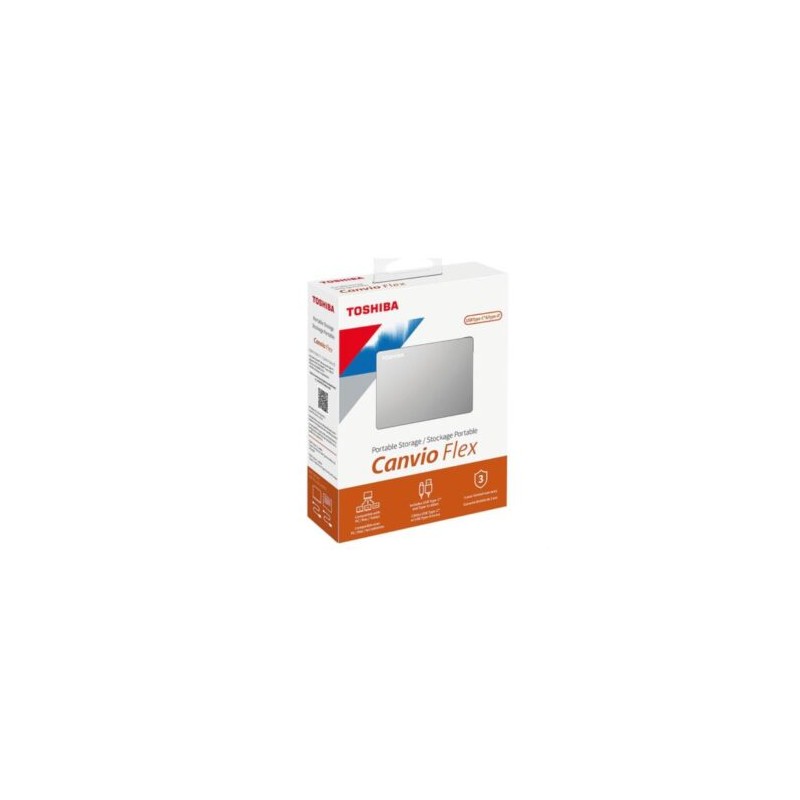 Disco Duro Externo Toshiba Canvio Flex 2.5? 1TB USB Plata para Mac/PC