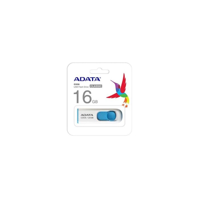 Memoria USB Adata C008 16 GB Color Blanco-Azul