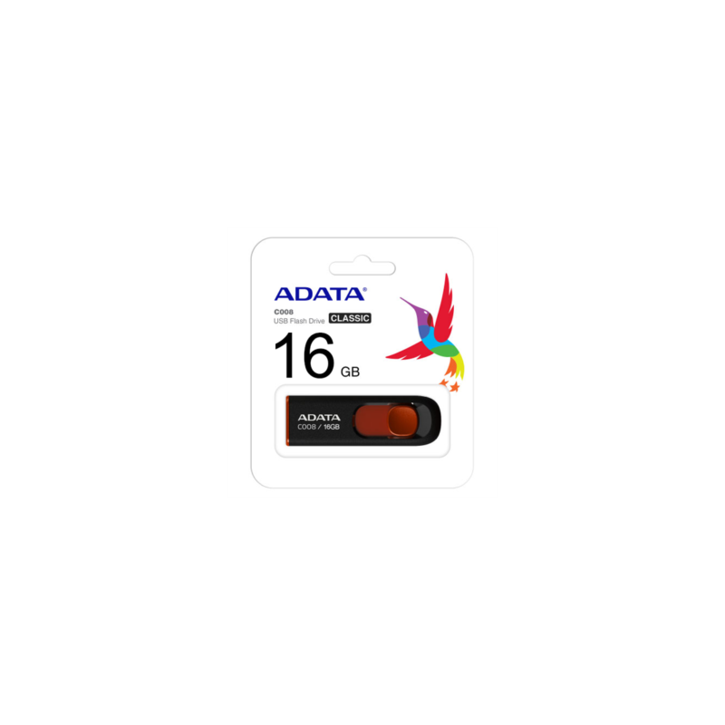 Memoria USB Adata C008 16 GB Color Negro-Rojo