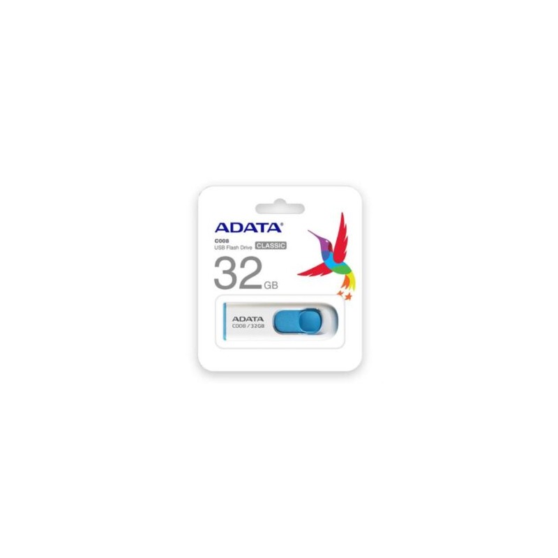 Memoria USB Adata C008 32 GB Color Blanco-Azul