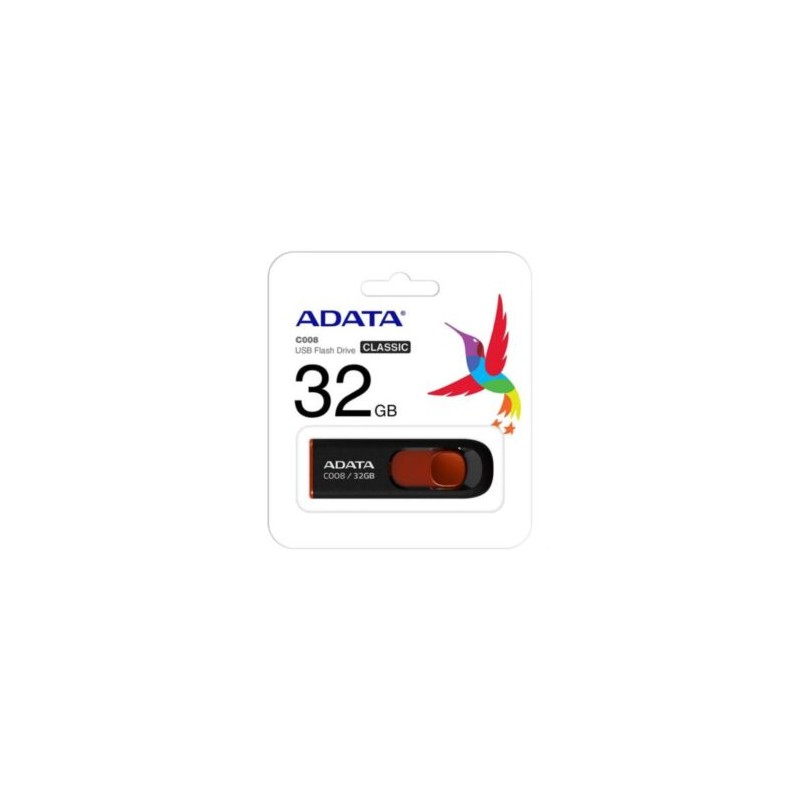 Memoria USB Adata C008 32 GB Color Negro-Rojo