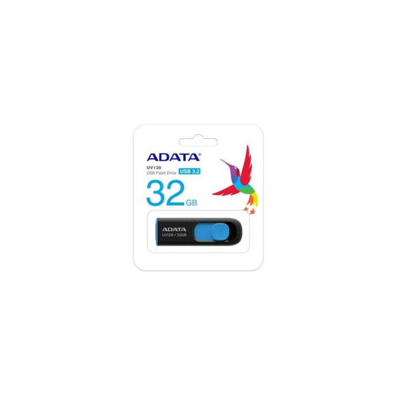 Memoria USB Adata UV128 32 GB 3.2 Color Negro-Azul