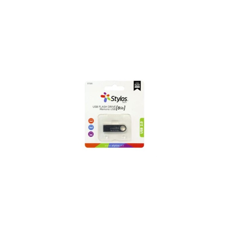Memoria USB Stylos Tech STMUSB1B 8 GB 2.0 Metálica