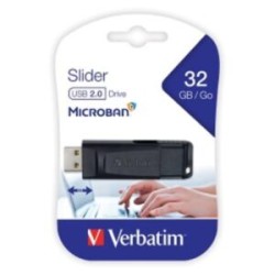Memoria USB VERBATIM Flash 2.0 Slider 32GB – Negro