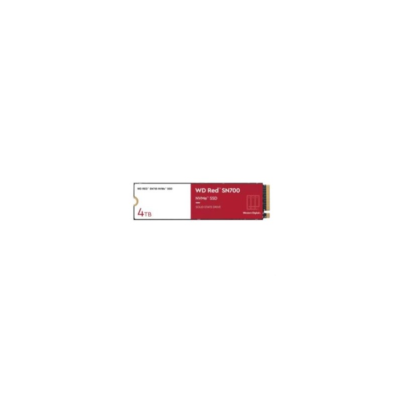 SSD Interno Western Digital  Red SN700 4TB M.2 2280 PCIe 3.0 NVMe Lect 3400/3100 MB/s WDS400T1R0C