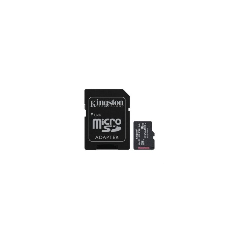 Tarjeta MicroSD Kingston Industrial 16 GB Clase 10 A1 C/Adaptador