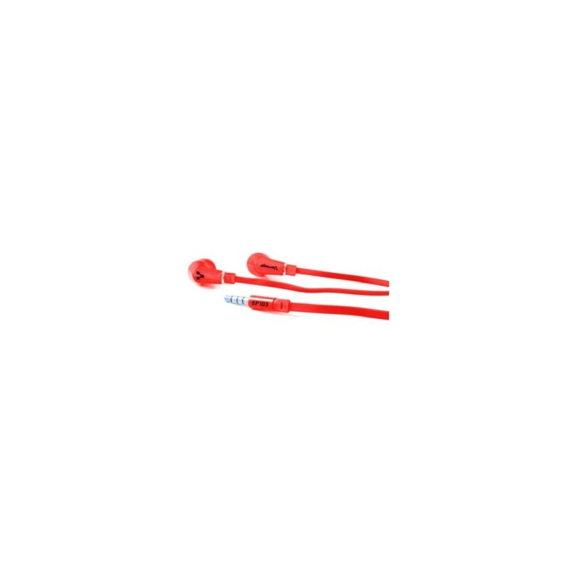 Audífonos Alámbricos Vorago EP-103 Manos Libres 3.5mm Color Rojo