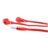 Audífonos Alámbricos Vorago EP-103 Manos Libres 3.5mm Color Rojo