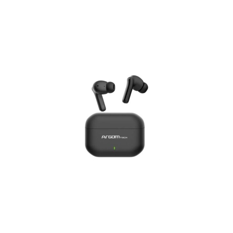 Audifonos Argomtech Inalámbricos Skeipods E85 Control Táctil Resistente al Agua Carga Rápida Bluetooth 5.3 Color Negro