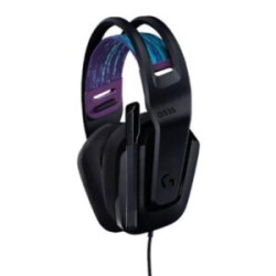 Audífonos Logitech G335 Gaming Micrófono/Cable 3.5mm Color Negro