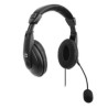 Audífonos Manhattan Estéreo USB Micrófono Ajustable Control Integrado Color Negro