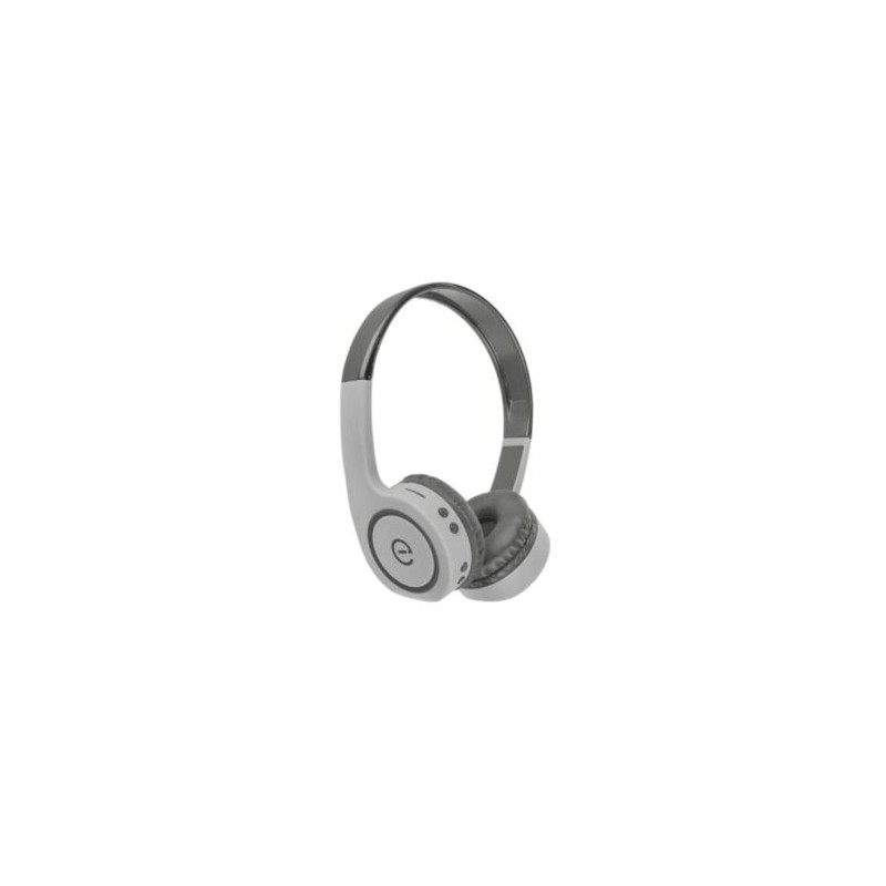Audífonos Perfect Choice Easy Line On-Ear Bluetooth Radio FM Lector Tarjeta MicroSD Color Gris