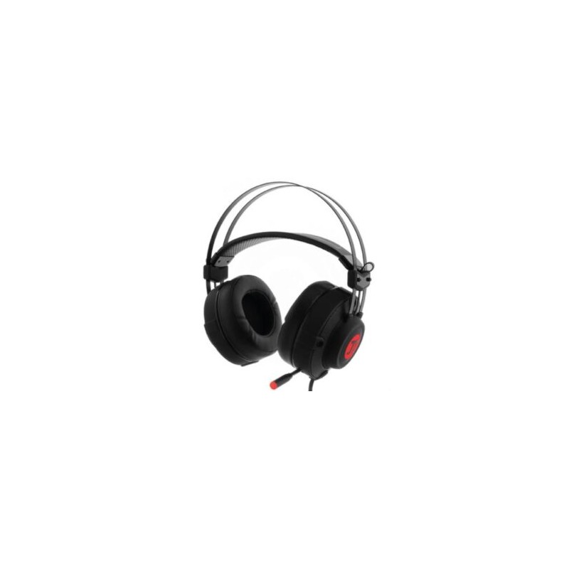 Audífonos Gamer Alámbricos Primus Arcus 150T Diadema de Metal Micrófono Retráctil Cancelación de Ruido USB Color Negro