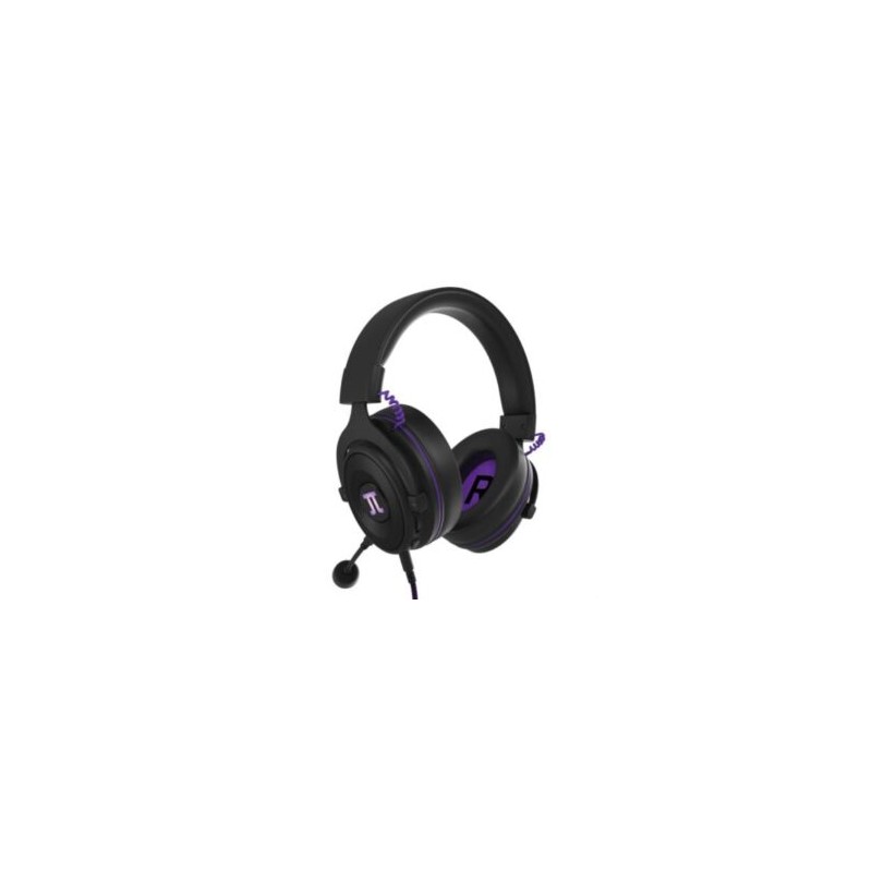 Audífonos Gamer Alámbricos Primus Arcus 260S Diadema Ajustable Micrófono Desmontable USB Color Negro/Morado