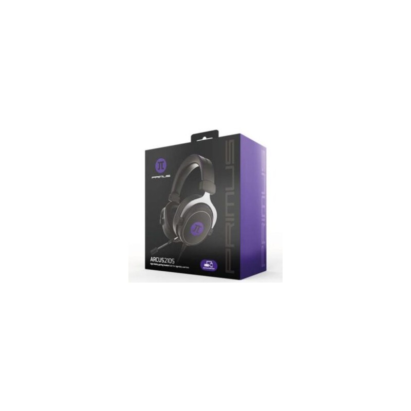 Audífonos Gamer Primus Arcus 210S Diadema Conector 3.5mm con Micrófono Negro/Morado