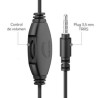 Audífonos Steren Alámbricos Multimedia 2.4m con Micrófono Multiposición Color Negro con Azul
