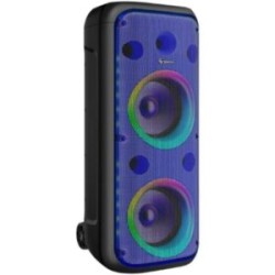 Bafle Steren Doble 8? 600W PMPO Profesional Batería Recargable Luz LED