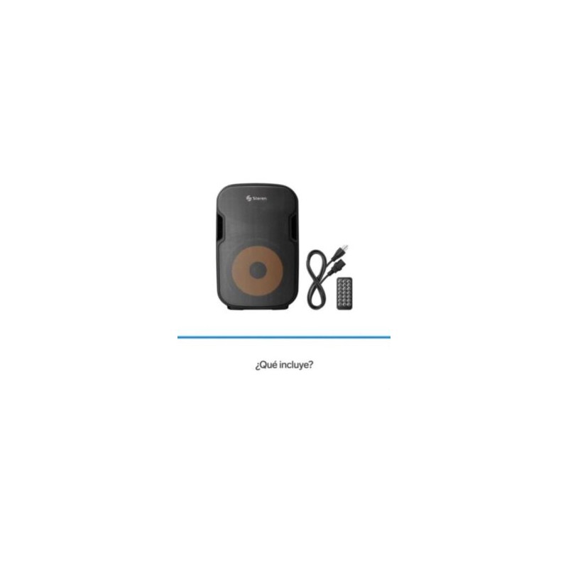Bafle Steren Semi Profesional 12? Bluetooth/MP3/Aux/Micrófono 2300 W PMPO Color Negro
