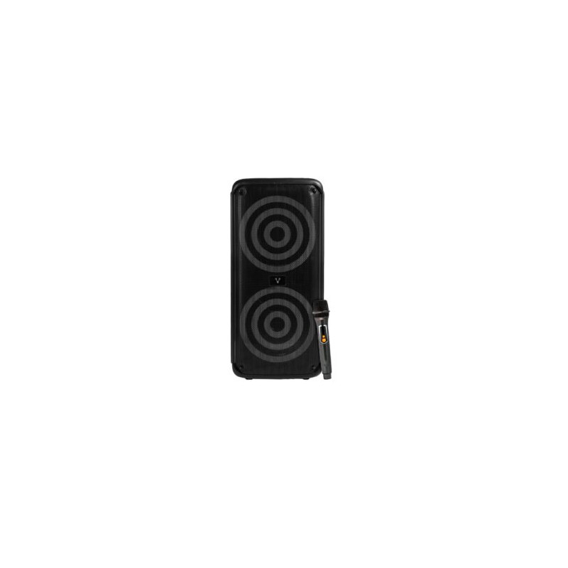 BAFLE VORAGO KSP-503 NEGRO 2X8? 2X30WATTS RMS TECNOLOGIA DSP / USB / MSD/ 3.5MM /  RECARGABLE / TWS BT 5HRS CARGA USB TIPO C / M