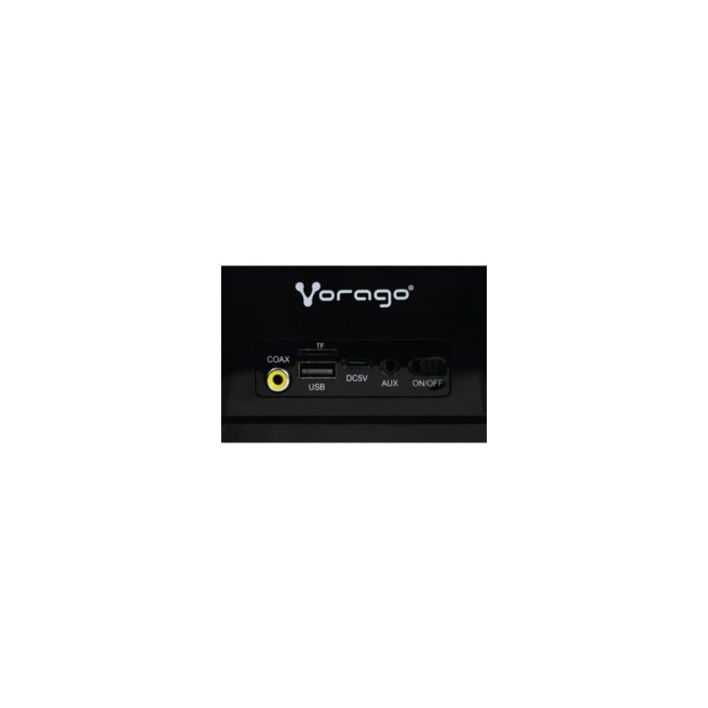 BARRA DE SONIDO PORTATIL VORAGO BSP-450 BT/TF/AUX 3.5MM/USB/COAXIAL RGB TIPOC 2x5W RMS CONTROL REMOTO
